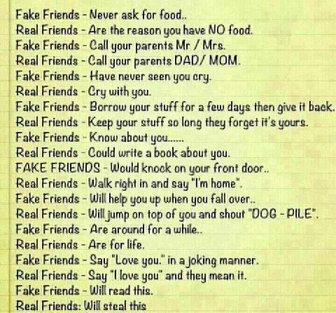Real friends vs Fake friends - !AnonymousFreaks!
